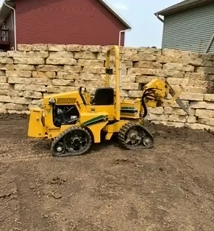 Construction equipment on outdoor project
