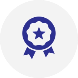 Blue star medal symbol